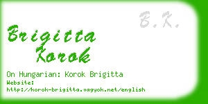 brigitta korok business card